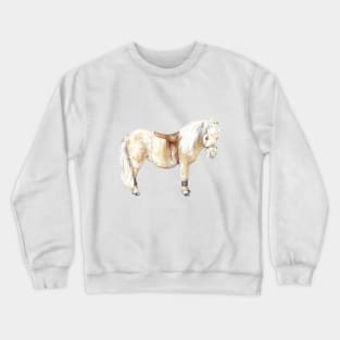 Shetland Pony: Ready to Ride Horse Crewneck Sweatshirt